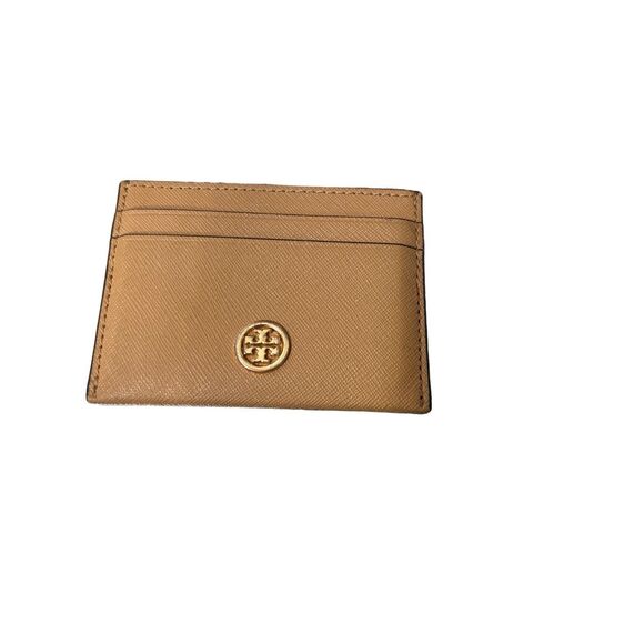 Tory Burch Handbags - TORY BURCH Robinson Card Case 54886 Cardamom Tan Straight 5 Pocket Leather
